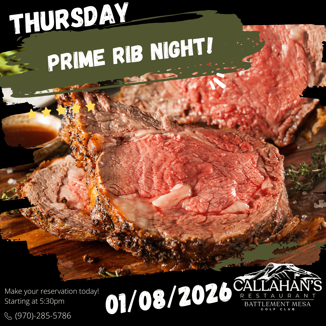 Prime Rib night flyer