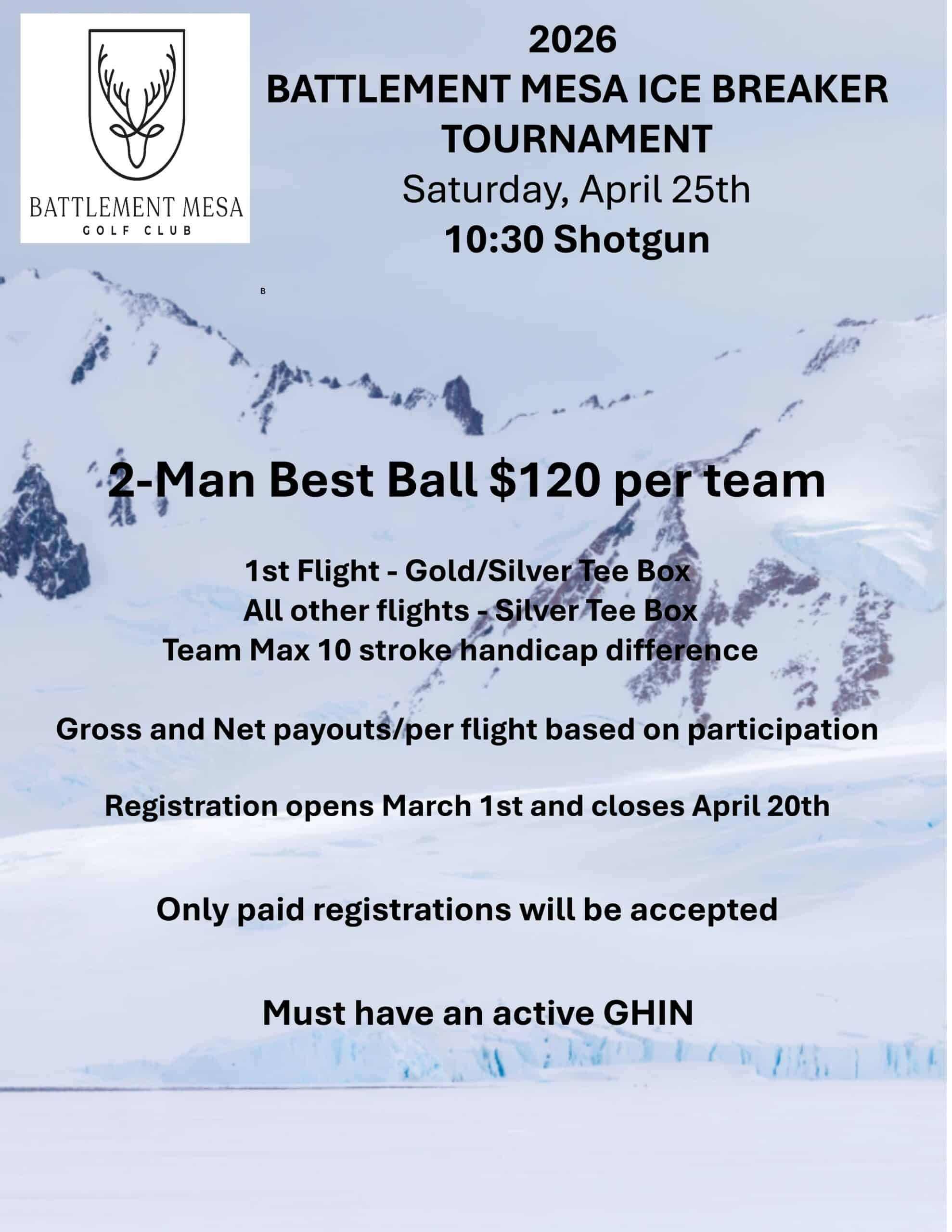 Men's League Ice Breaker Tournament