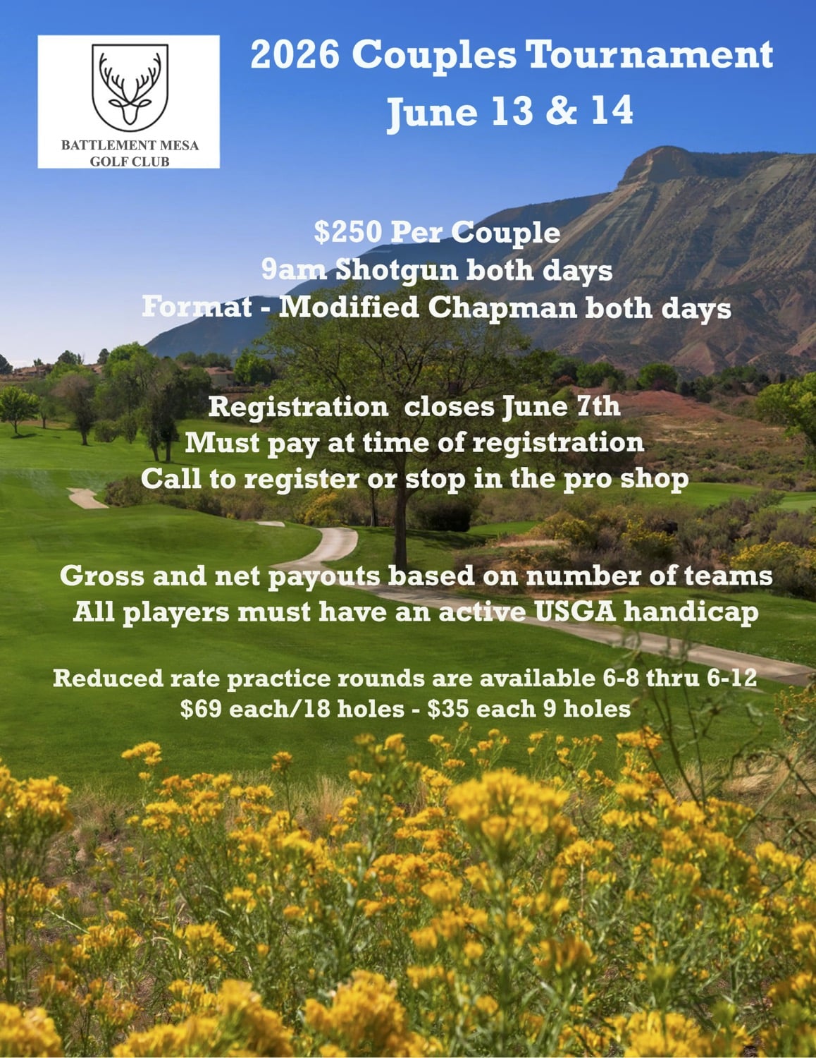 Couples Tournament Flier