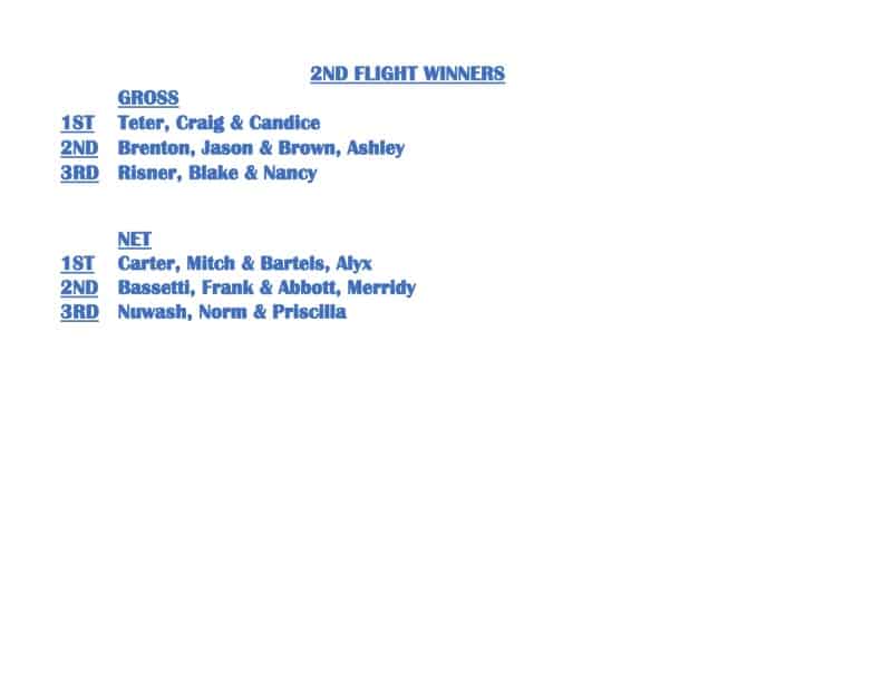 2nd flight winners