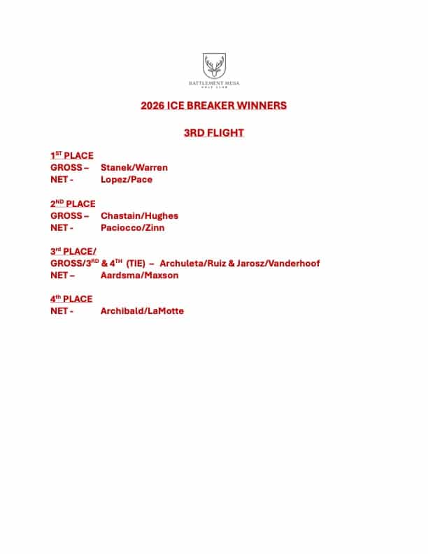 3rd flight results