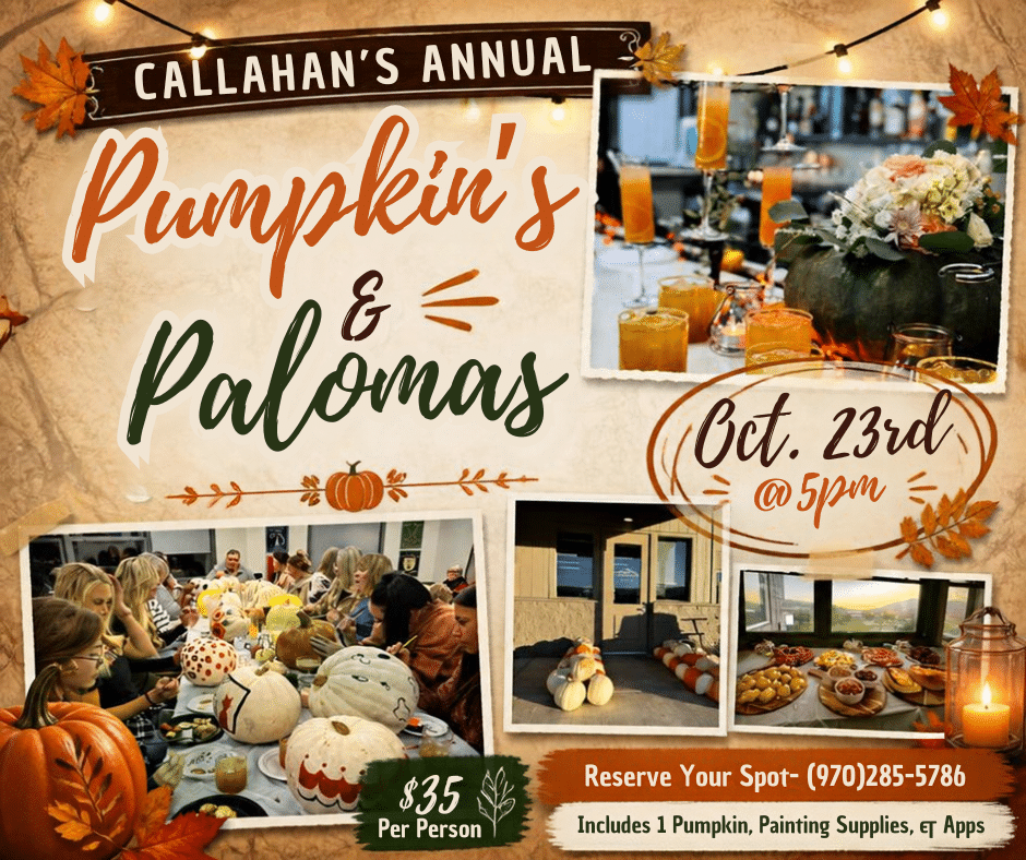 Pumpkins and Palomas event flyer